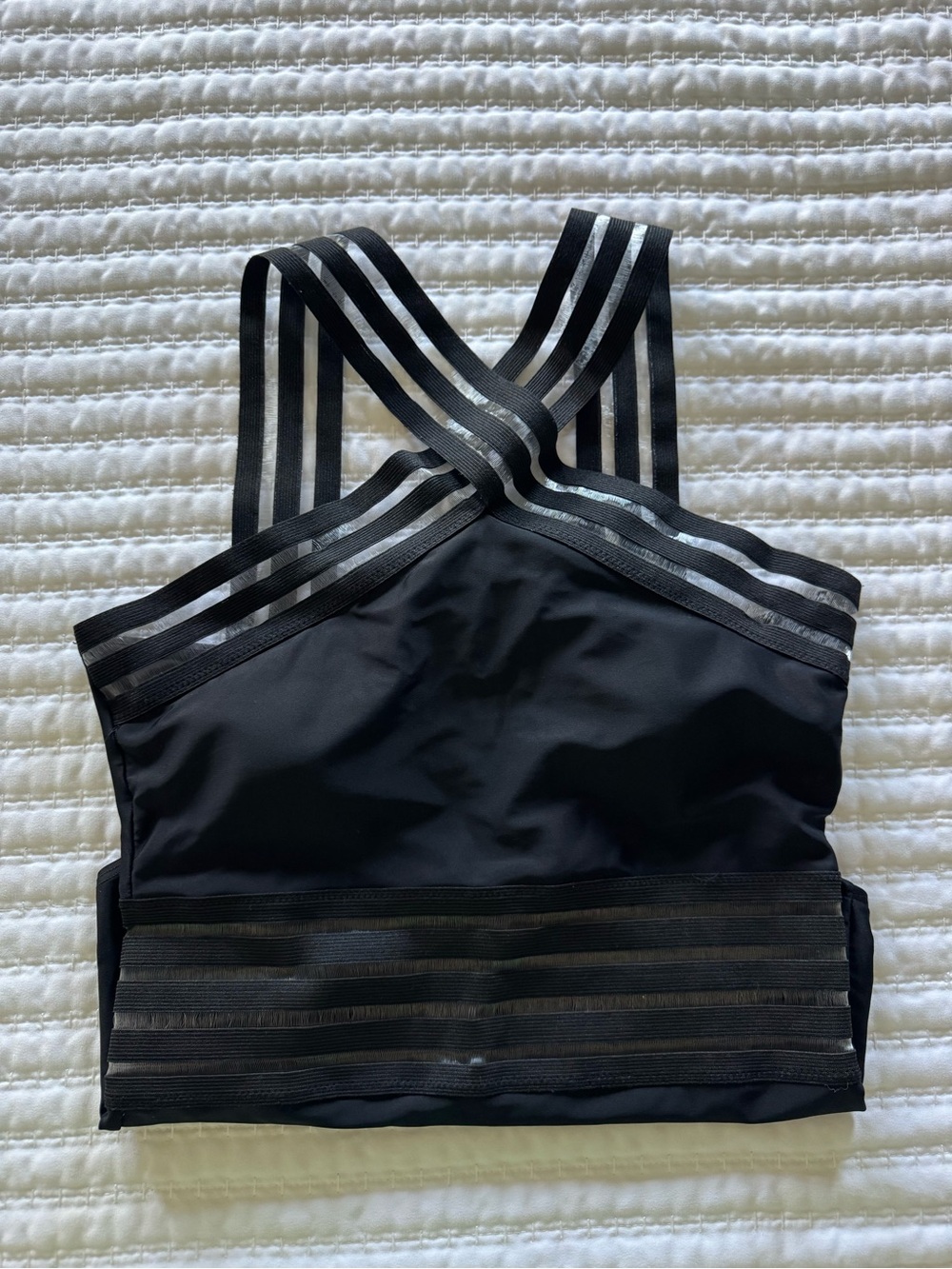 Pink Lily One Piece Swimsuit with Sheer Details - Black (Small) LIKE NEW - Picture 4 of 5